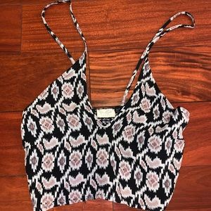 Brandy Melville patterned crop top